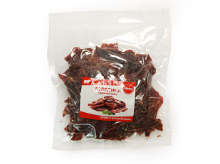 Сурские гренки Чеснок с зеленью (100 гр): Говядина вяленая (строганина)